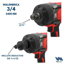 Llave de Impacto Inalámbrica 3/4 - 2400NM + 1 Bat 6Ah